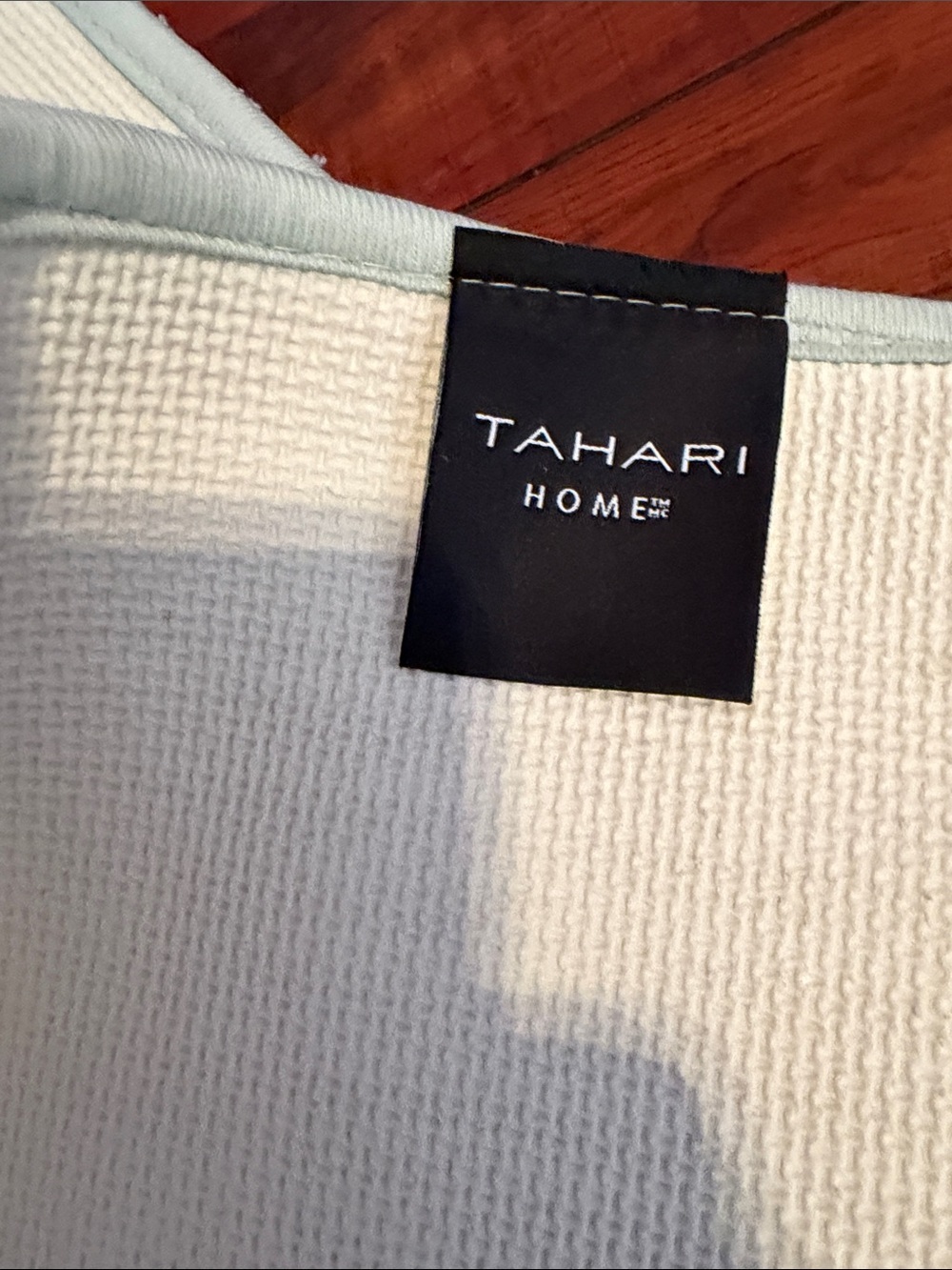 Tahari Bunny Ear Door Mat in Sage Green, White and Pink - Picture 4 of 6